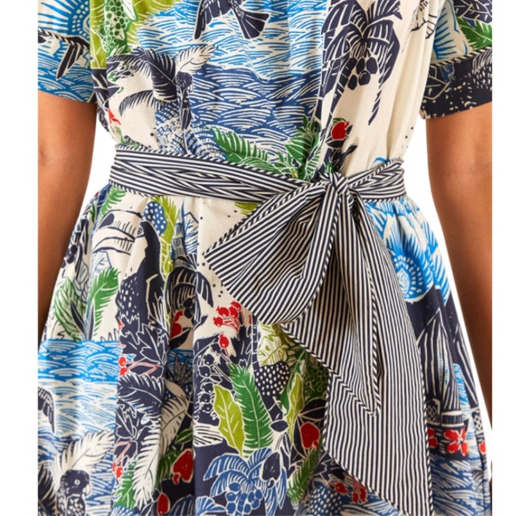 NWT $295 Farm Rio Graphic Rio Belted Cotton Maxi Dress in size Small! - Picture 5 of 9